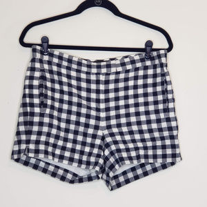 J. Crew blue and white checkered plaid shorts
